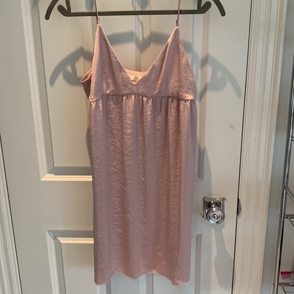 LITTLE MOON Saguaro Rose Smoke Blush Pink Silky Slip Dress size Small - Picture 5 of 6